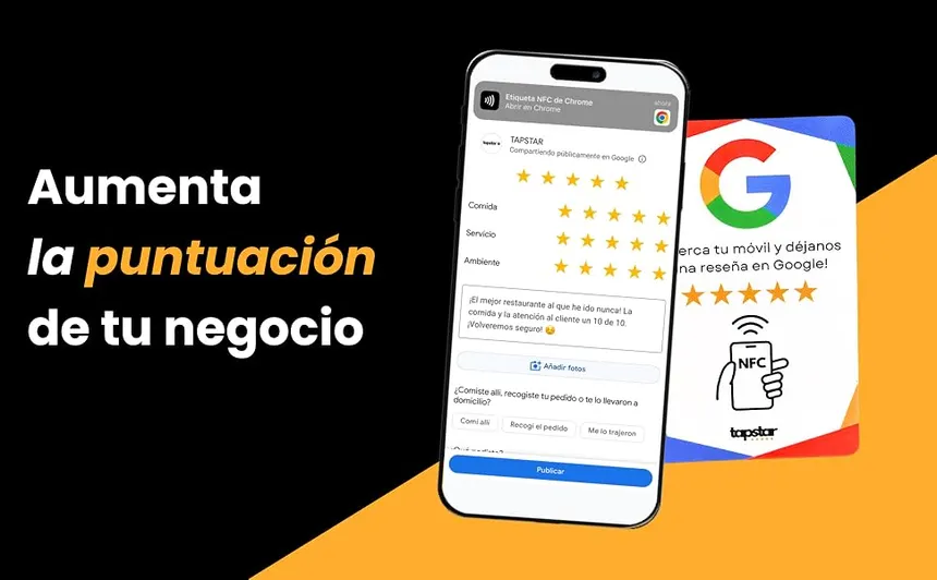 Tarjetas NFC instaladas en negocio real