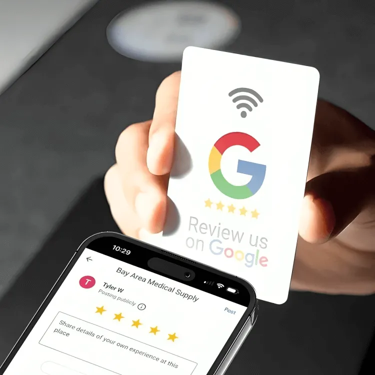 Tarjeta NFC para reseñas de Google